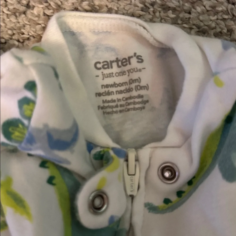 Carters Newborn Boy Footed Sleeper Set of 3 Bundle Lot - Picture 4 of 7